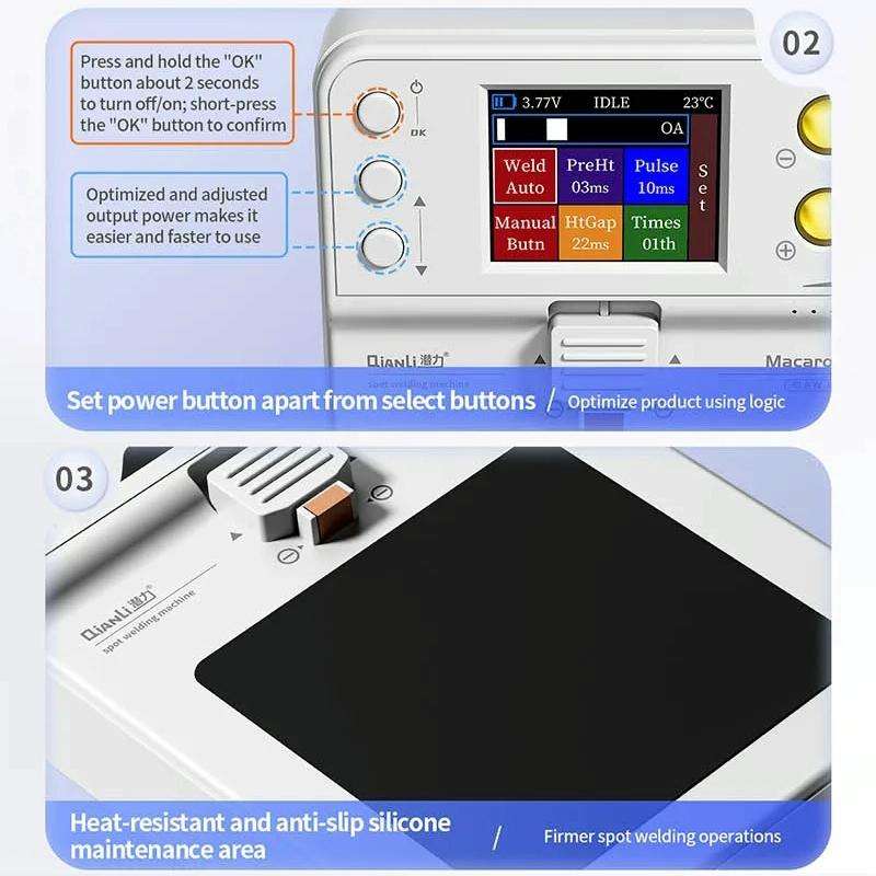QianLi Macaron Max Portable Double Pulse Integrated Battery Spot Welding Machine