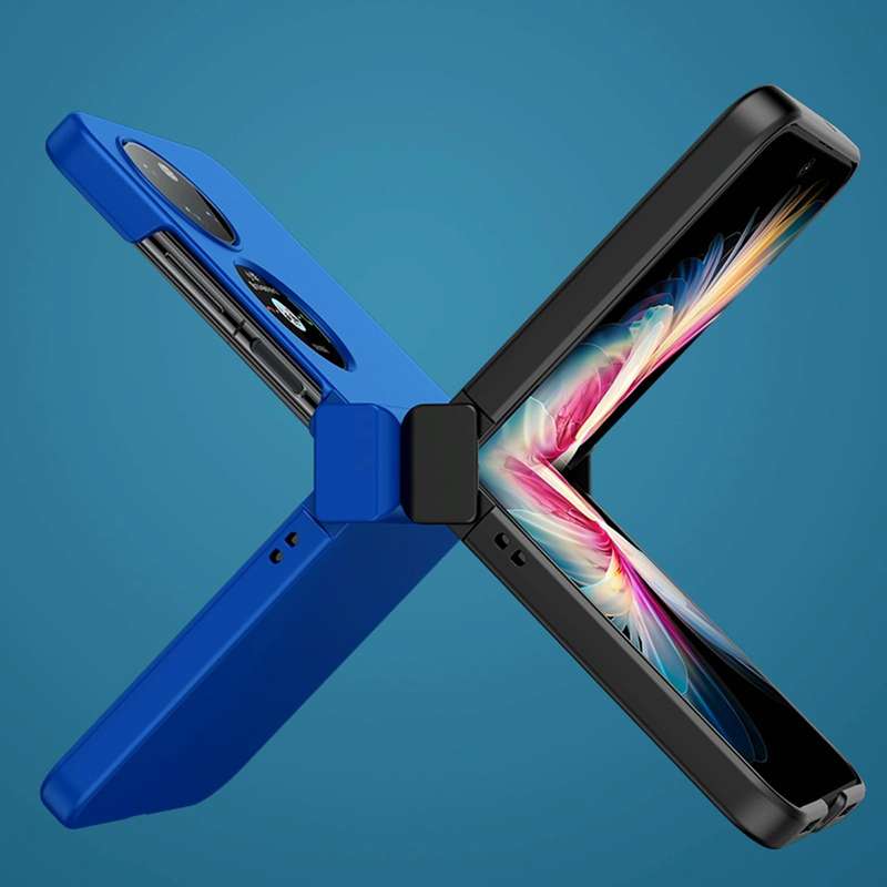 For Huawei P50 Pocket Three-piece Set Phone Case(Blue)