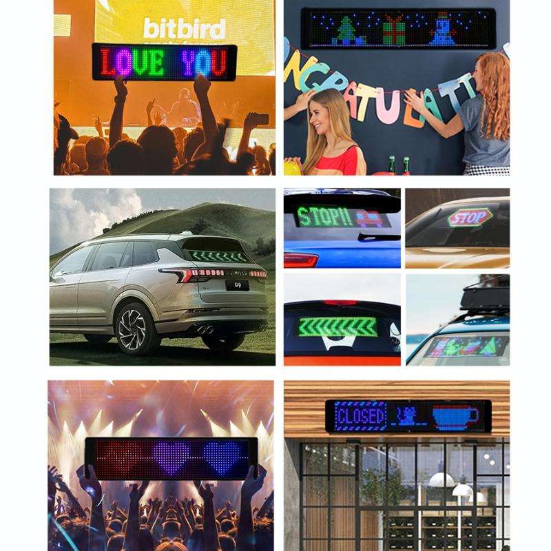500x150mm Vehicle Rear Window Color Flexible LED Electronic Screen