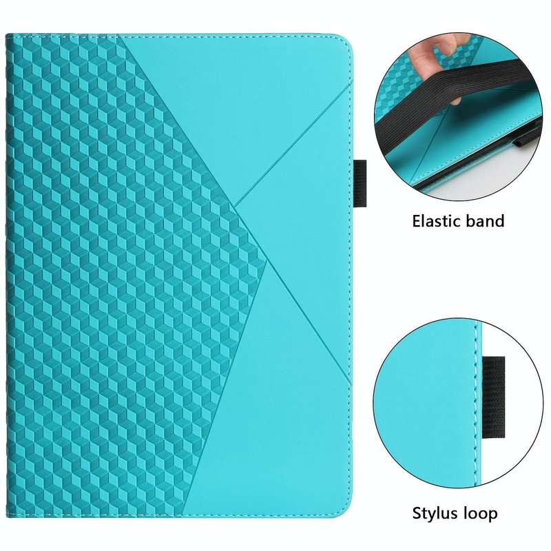 For Samsung Tab A 8.0 2019 T290/T295/T297 Rhombus Skin Feel Horizontal Flip Tablet Leather Case w...