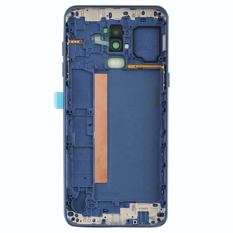For Galaxy J8 (2018), J810F/DS, J810Y/DS, J810G/DS Back Cover with Side Keys & Camera Lens (Blue)