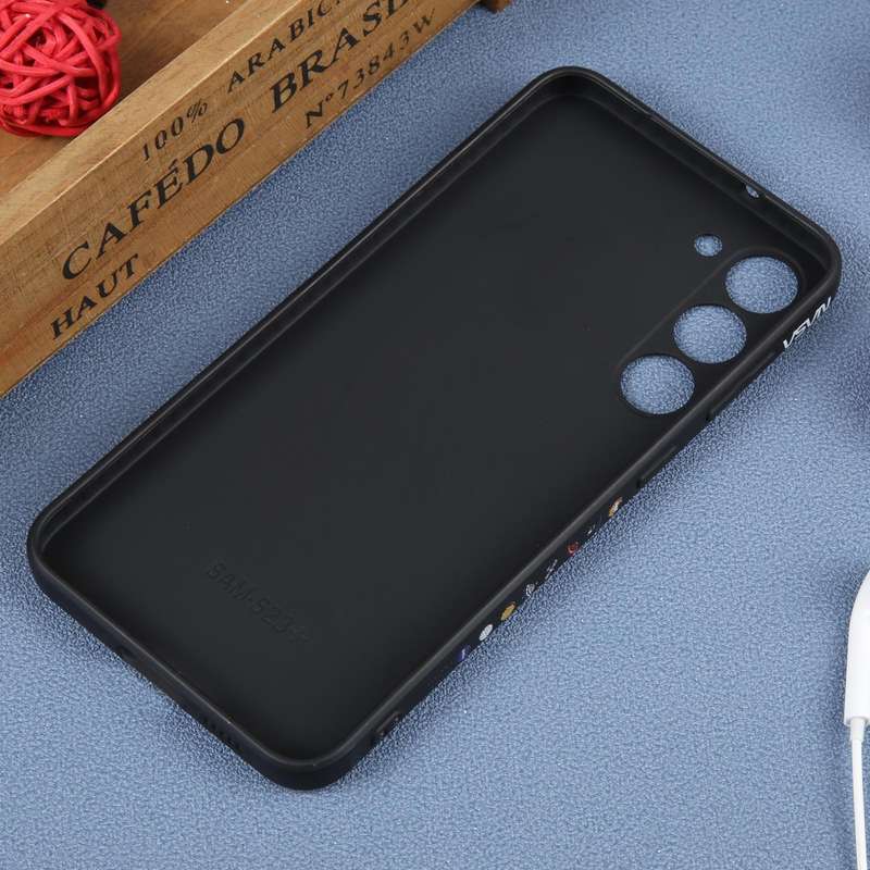 For Samsung Galaxy A22 5G Astronaut Pattern Silicone Straight Edge Phone Case(Lovely Astronaut-Bl...
