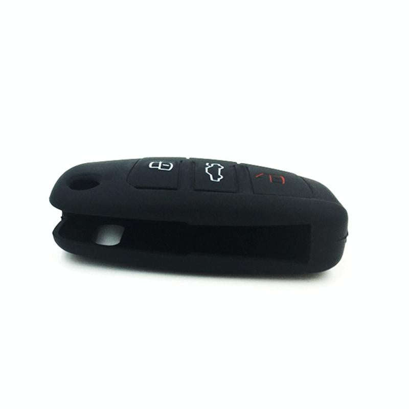 2 PCS Car Key Cover Silicone Flip Key Remote Holder Case Cover for Audi Q3 A3 A1(Blue)
