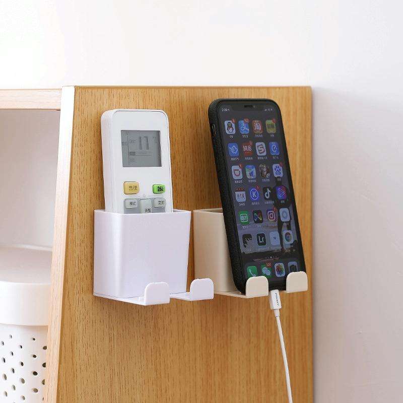 Wall Mounted Organizer Storage Box Remote Control Air Conditioner Storage Case Mobile Phone Plug ...