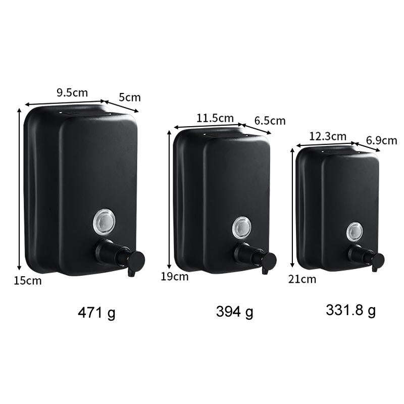 304 Stainless Steel Bathroom Soap Dispenser Simple Hotel Home Wall Mounted Manual Shower Fluid Bo...