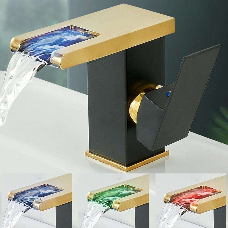 Smart Color-changing Temperature Recognition Faucet, Specification: C Style