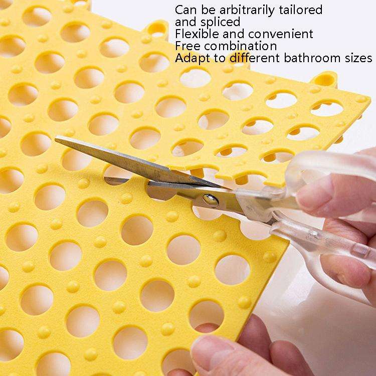 4 PCS Bathroom Anti-Slip Mat Shower Room Splicing Ground Pad, Size: 30x30cm(Yellow)