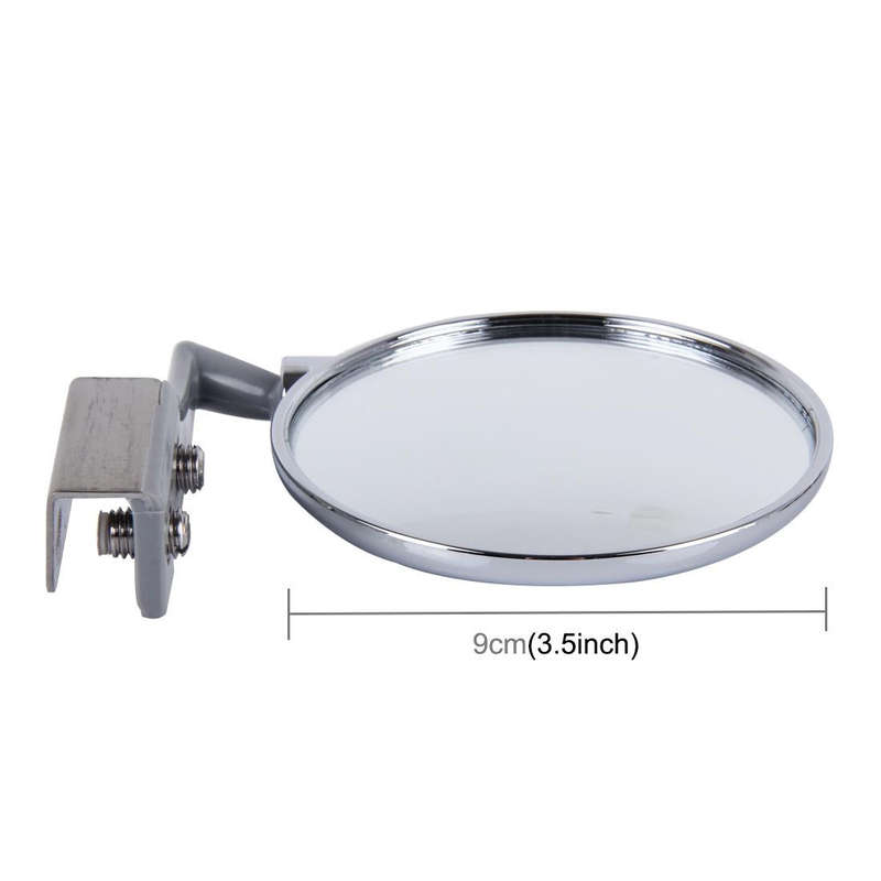 Vehicle Front Blind Area Wide-angle Adjustable Left Side Observation Mirror(Silver)