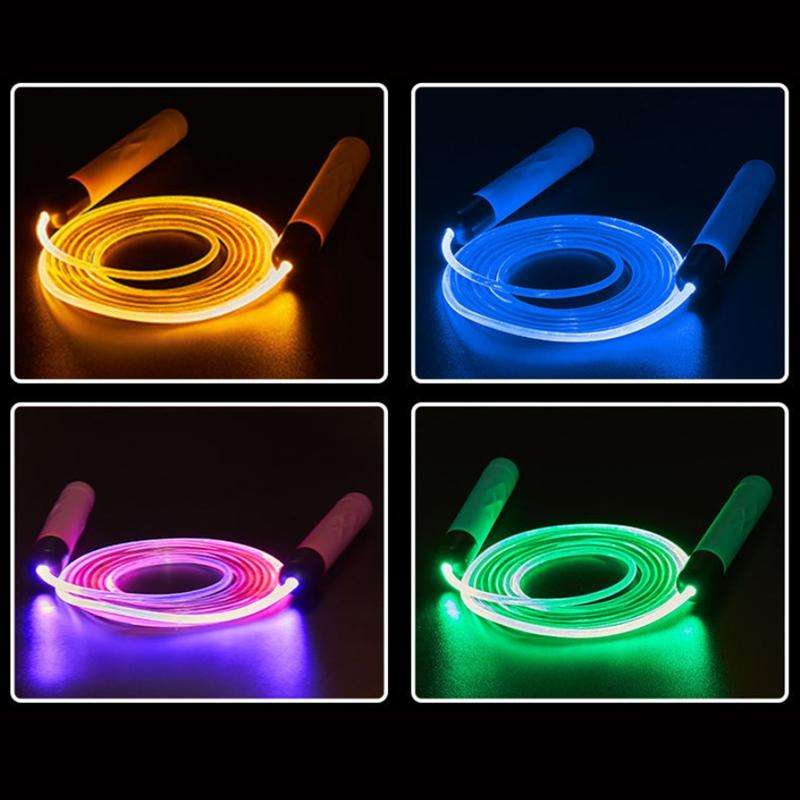 Glowing Skipping Rope Fitness Exercise Student Racing Training(Blue)