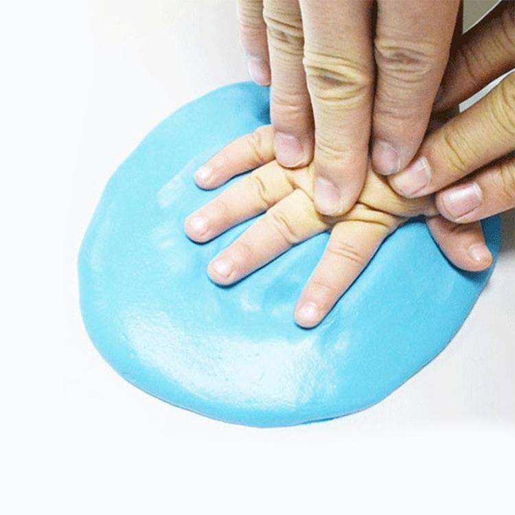 10 PCS Baby Care Air Dry Soft Clay Baby Hand and Foot Inkpad(White)