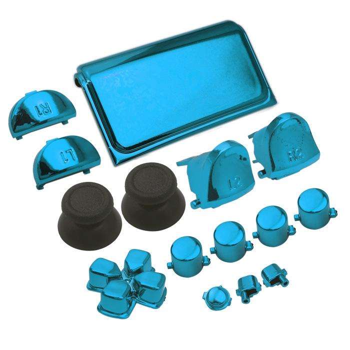 Electroplating Button Set For PS4 Slim(Blue)