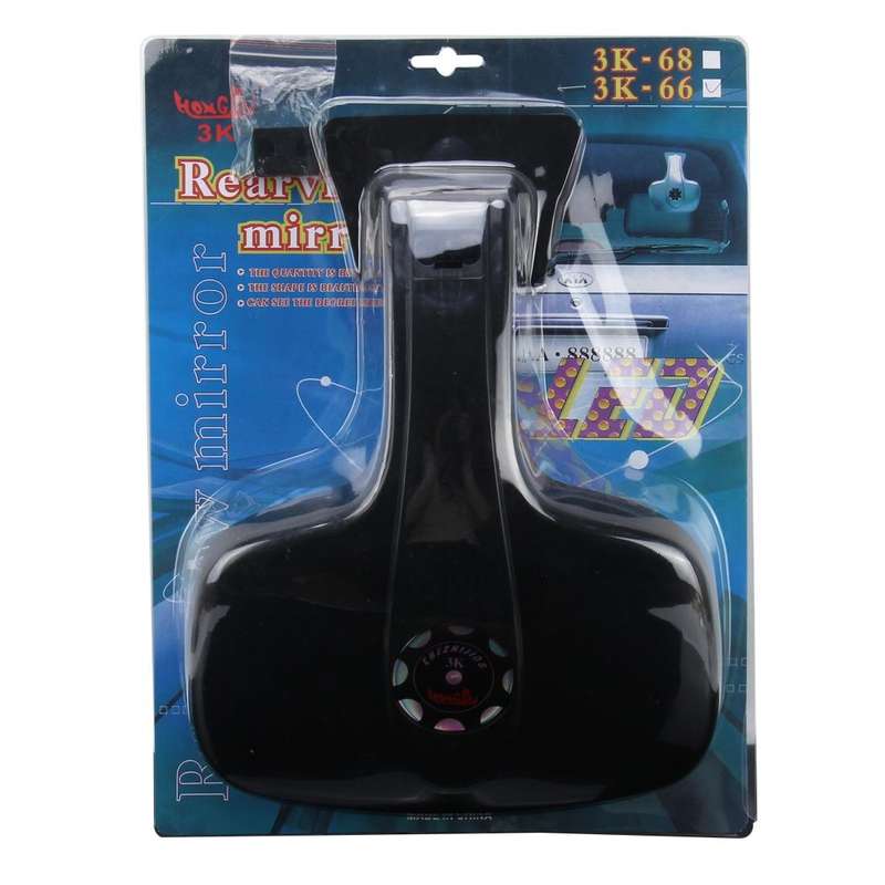Car SUV Van Rear Window WIde-angle View Backup Auxiliary Mirror(Black)