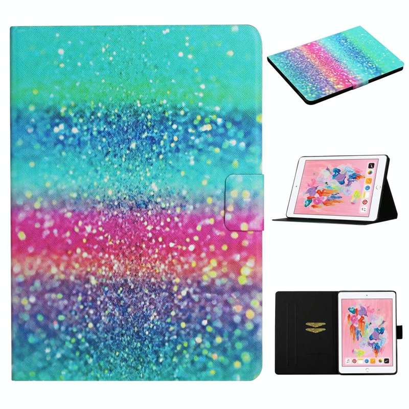 For iPad Pro 10.5 Colored Drawing Pattern Horizontal Flip Leather Case with Holder & Card Slots &...