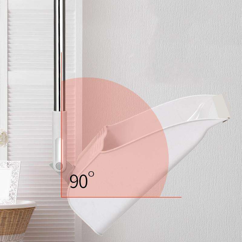 Household Folding Standing Rotatable Broom And Dustpan Set Combination(White)