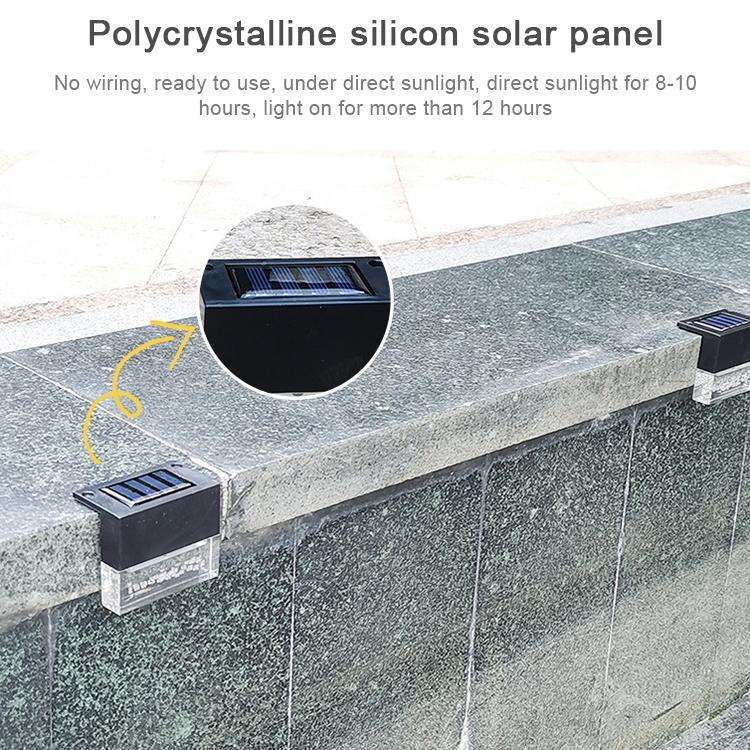 6 PCS LED Solar Deck Light Waterproof Garden / Home / Driveway / Stairs / Outside Wall