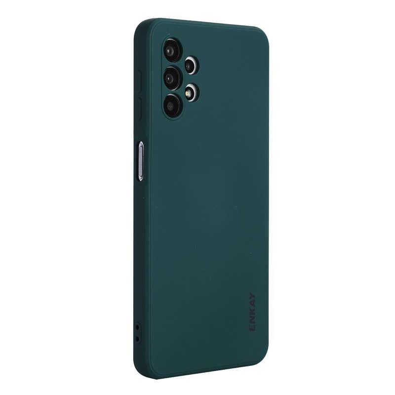 For Samsung Galaxy A32 5G ENKAY Liquid Silicone Soft Shockproof Phone Case(Dark Green)