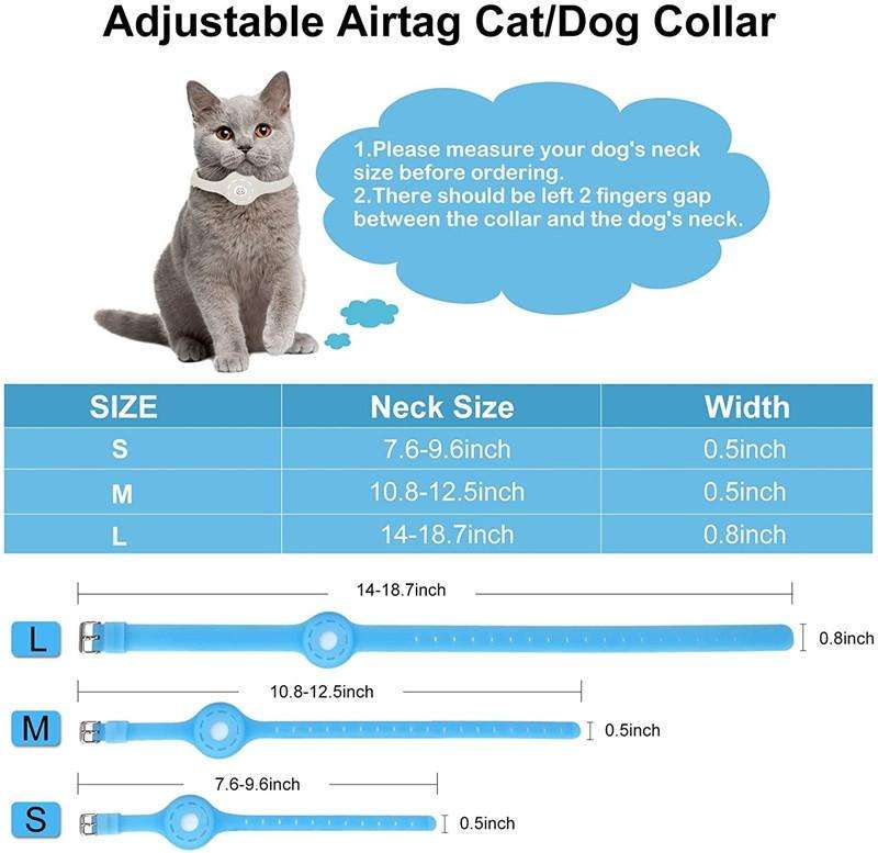 Pet Luminous Collar Locator Cover for Airtag, Specification: M(Luminous Green)