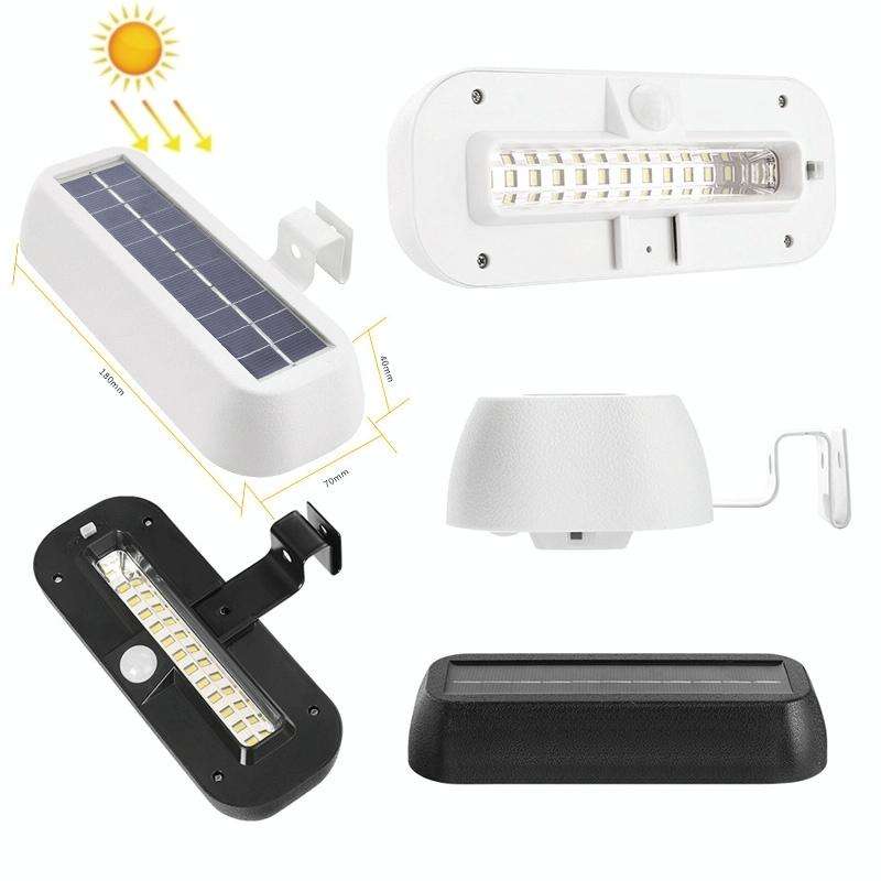 12 LED Solar Outdoor Waterproof Body Sensor Wall Light(White Shell-White Light)
