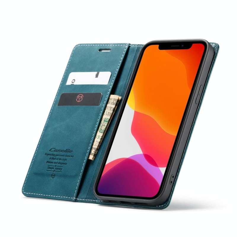 For iPhone 12 / 12 Pro CaseMe-013 Multifunctional Retro Frosted Horizontal Flip Leather Case with...