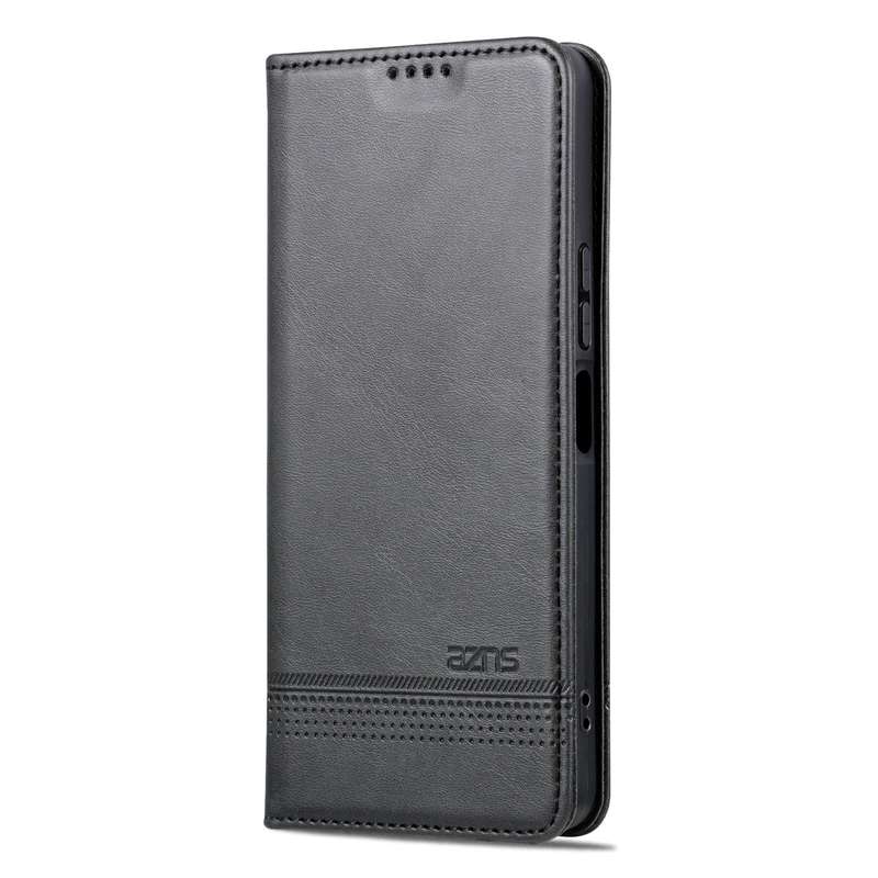 For vivo Y36 Global AZNS Magnetic Calf Texture Leather Phone Case(Black)