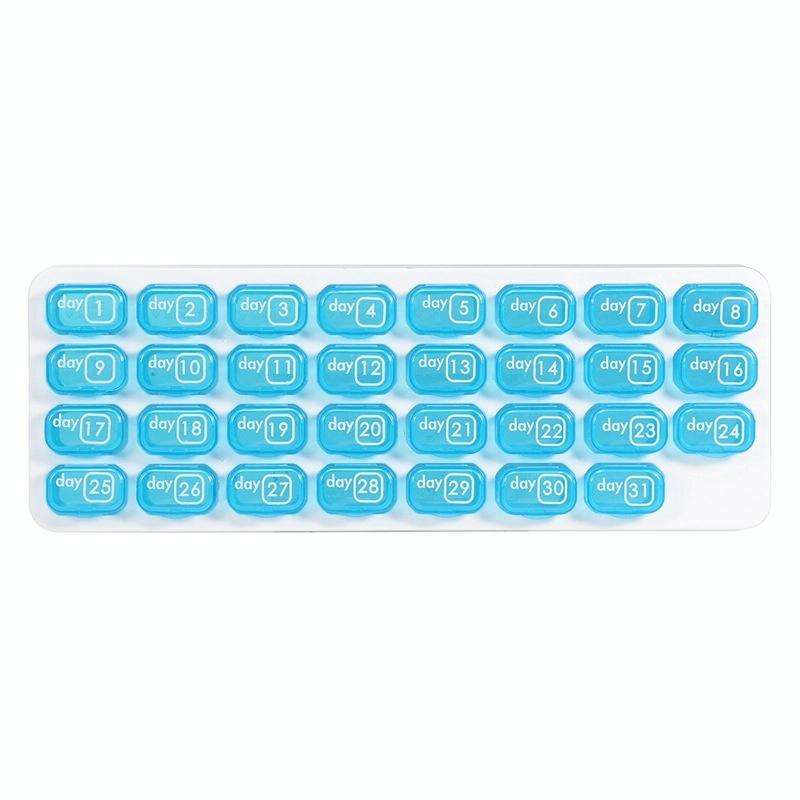S-015 31 Grid Keyboard Type Plastic Pill Box(28.5x10.5x2.8cm)
