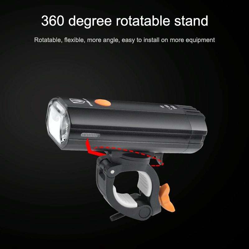 WHEEL UP USB Rechargeable LED Bicycle Headlights Mountain Bike Front Lights, Style:800 lumens