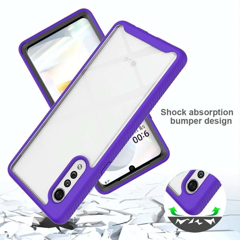 For LG Velvet Starry Sky Solid Color Series Shockproof PC + TPU Protective Case(Royal Blue)