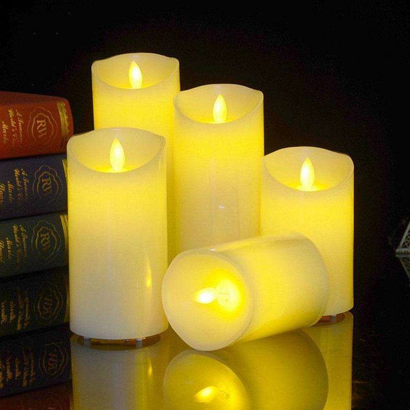 LED Electronic Candle Light Birthday Wedding Home Decoration Props Candle Holder, Battery Powered...