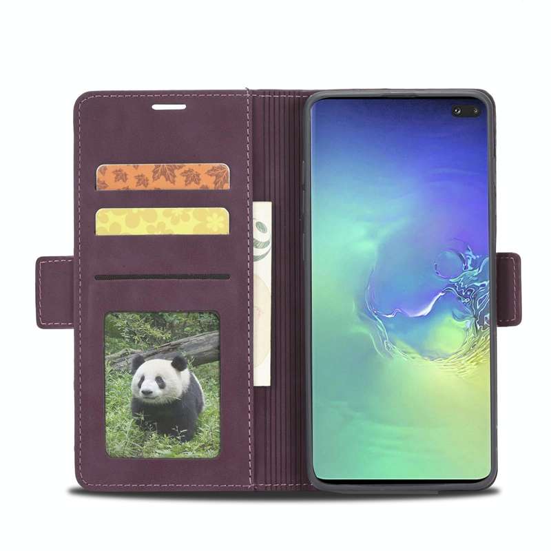 For Samsung Galaxy S10 Forwenw Dual-side Buckle Leather Phone Case(Wine Red)