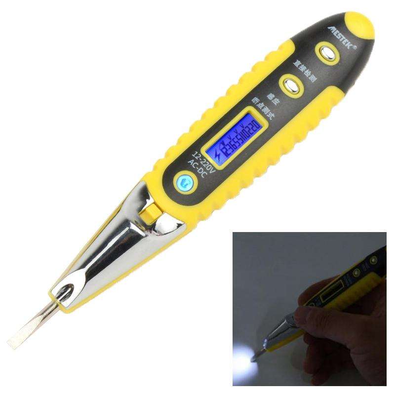 Socket Wall AC Power Outlet Voltage Detector Sensor Tester Electric Test Pen LED Light Voltage In...