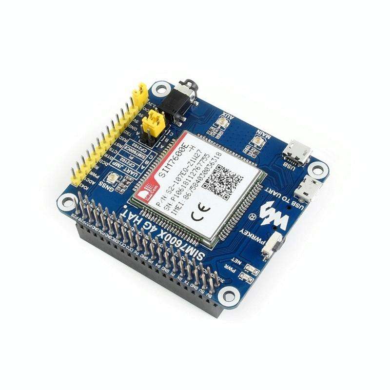Waveshare 4G / 3G / 2G / GSM / GPRS / GNSS HAT for Raspberry Pi, LTE CAT4, for Southeast Asia, We...