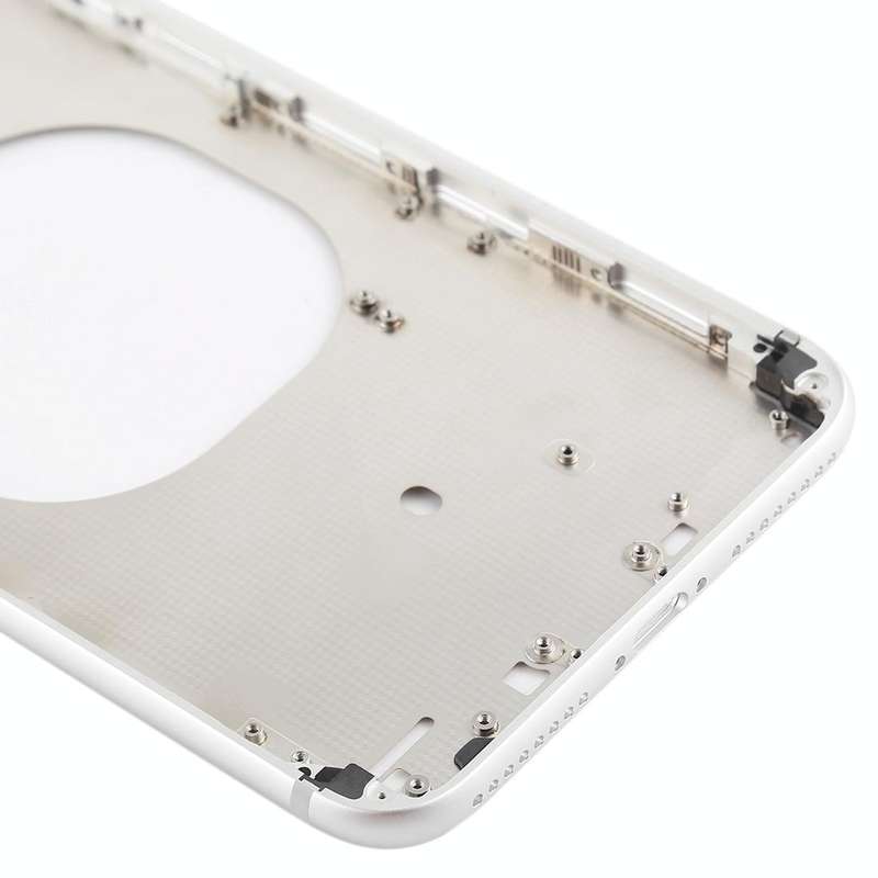 Transparent Back Cover with Camera Lens & SIM Card Tray & Side Keys for iPhone 8 Plus (White)