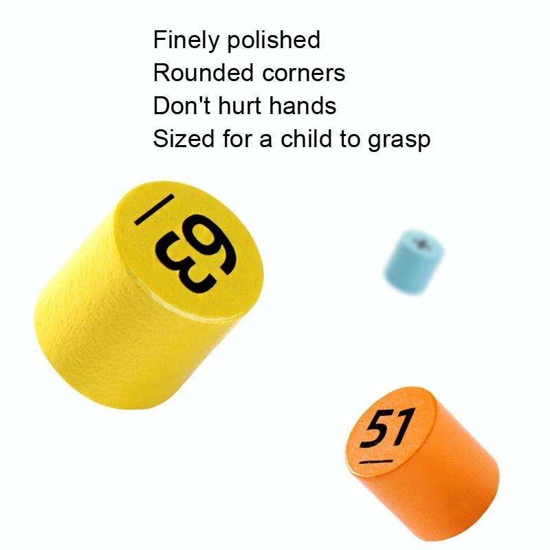 1-100 Teaching Aid Number Early Education Kindergarten Puzzle Toys, Style: With 18 Question Card