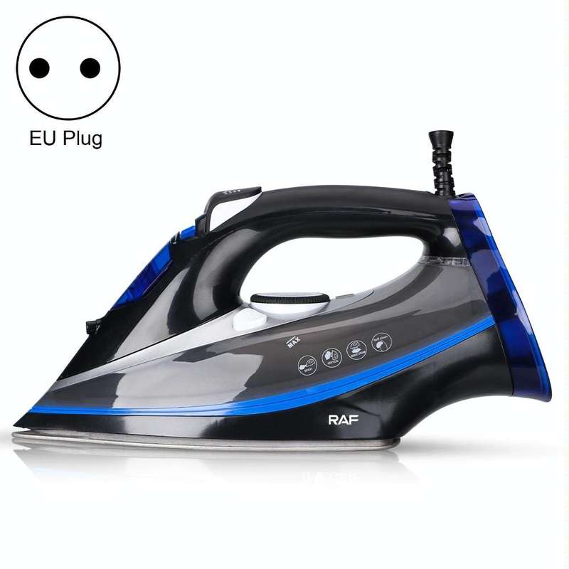RAF R.1215 Three-Speed Thermostatic Ceramic Soleplate Electric Iron, EU Plug(Black Blue)