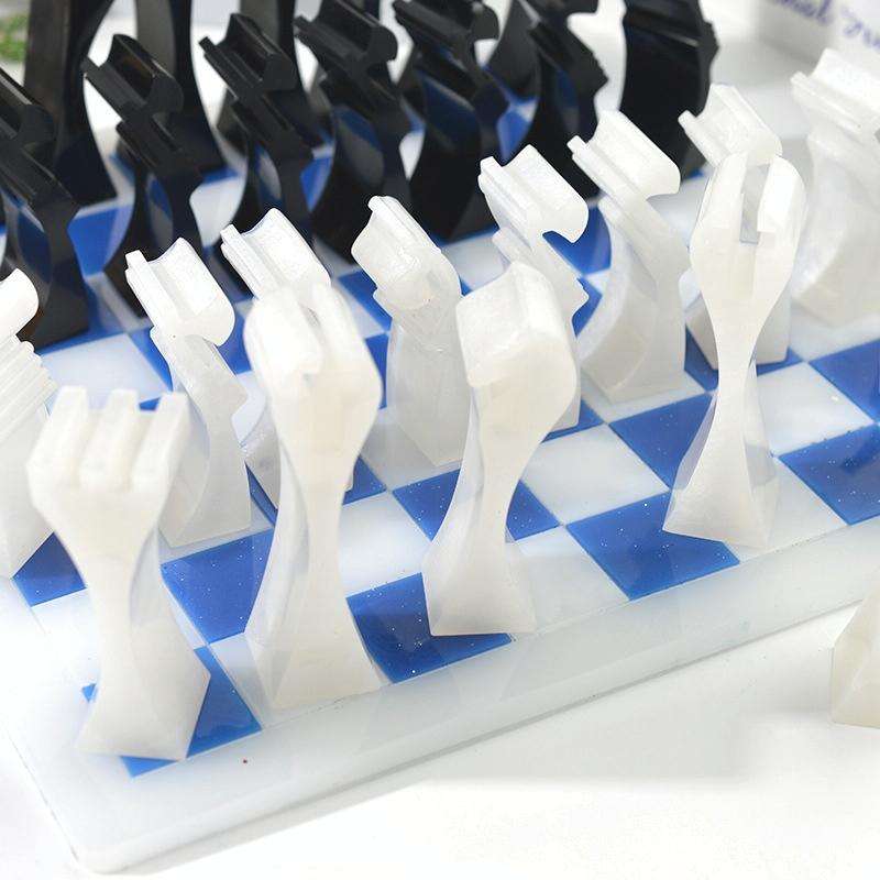DIY Stereo Chess Pieces Epoxy Mold Homemade Chess Game Silicone Mold(MD3924 + 3925)