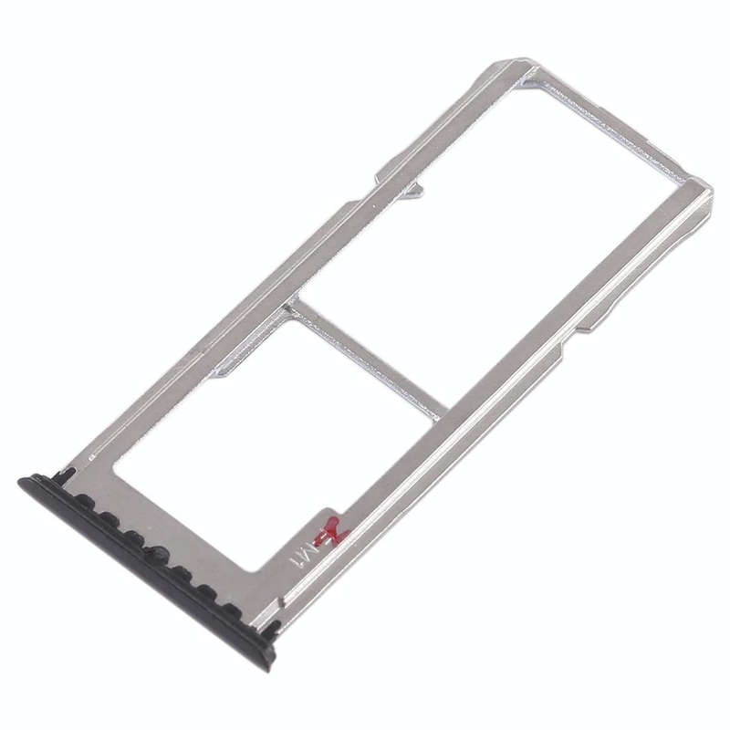 For OPPO A83 2 x SIM Card Tray + Micro SD Card Tray (Black)