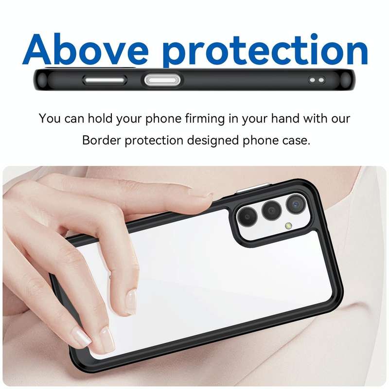 For Samsung Galaxy A24 4G Colorful Series Acrylic + TPU Phone Case(Black)