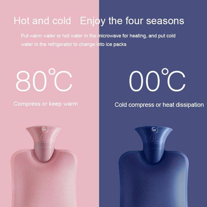 Large Explosion-proof Water-injected PVC Warm Water Bag, Spec: 1000ml (Light Grey)