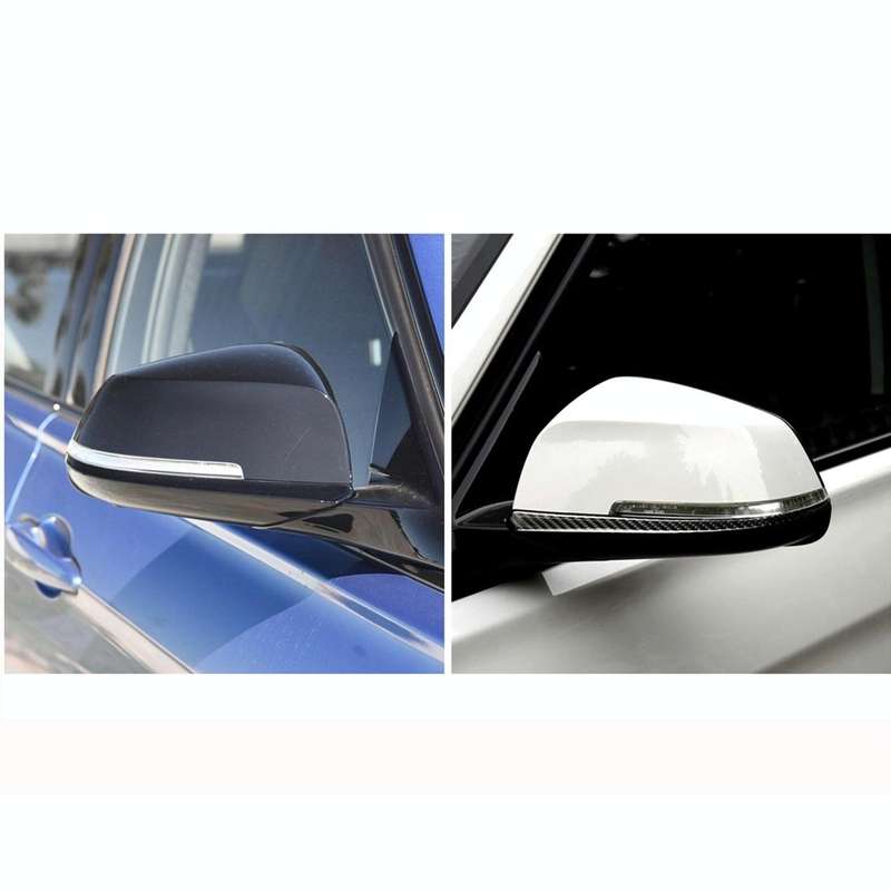 Carbon Fiber Car Rearview Mirror Bumper Strip Decorative Sticker for BMW F30 2013-2018 / F34 2013...