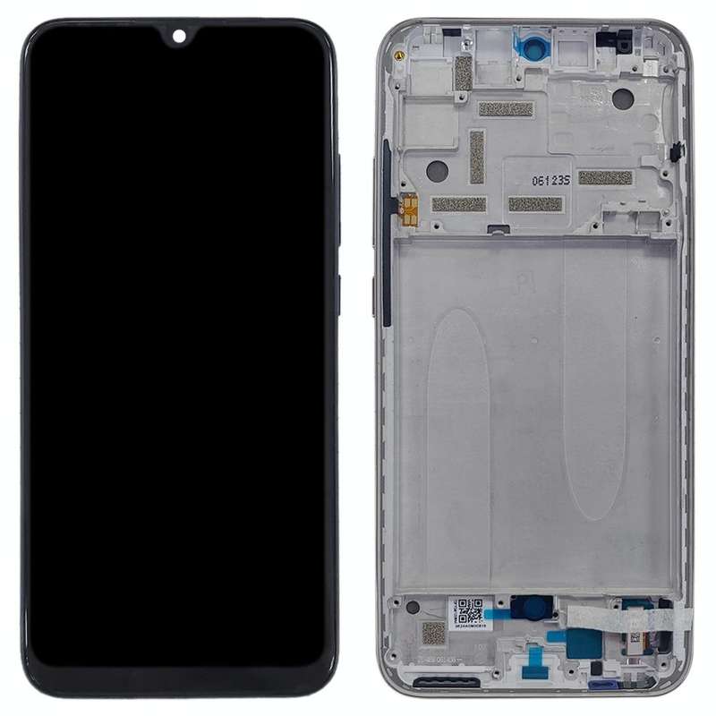 TFT LCD Screen for Xiaomi Mi CC9e / Mi A3 Digitizer Full Assembly with Frame(Silver)