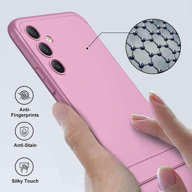 For Samsung Galaxy A34 5G GKK Three Stage Splicing Full Coverage PC Phone Case(Rose Gold)