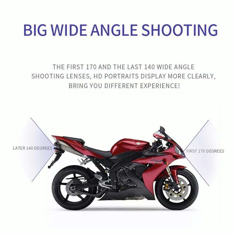 3 inch Motorcycle High-definition Dual-lens Driving Recorder