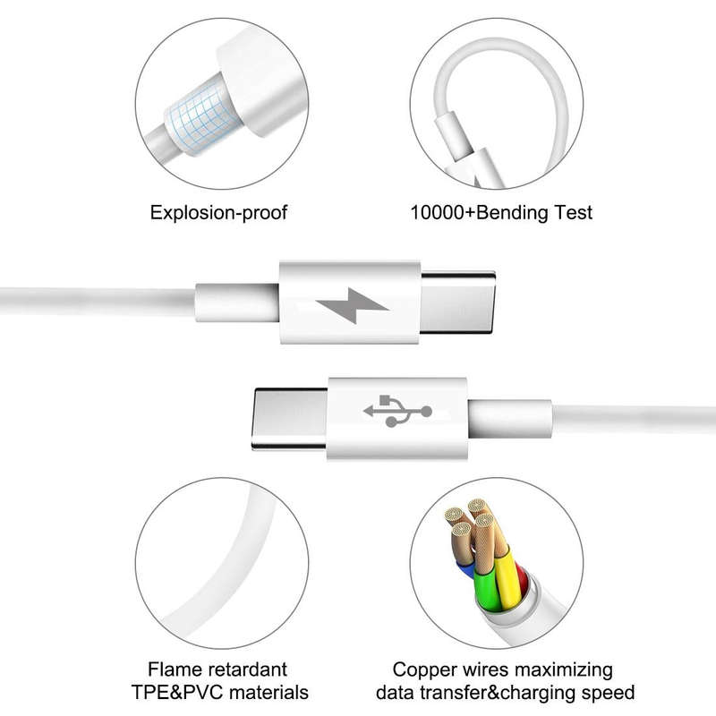 HAWEEL 25W 3A Type-C / USB-C to Type-C / USB-C PD Fast Charging Data Cable, Length: 1m