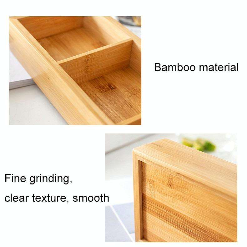 Bamboo Dried Food Box Compartment Candy Box Snack Storage Box, Specification: 6 Grids