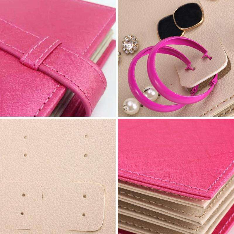 Portable PU Leather Storage Box Necklace Jewelry Display Box Organizer(Black)
