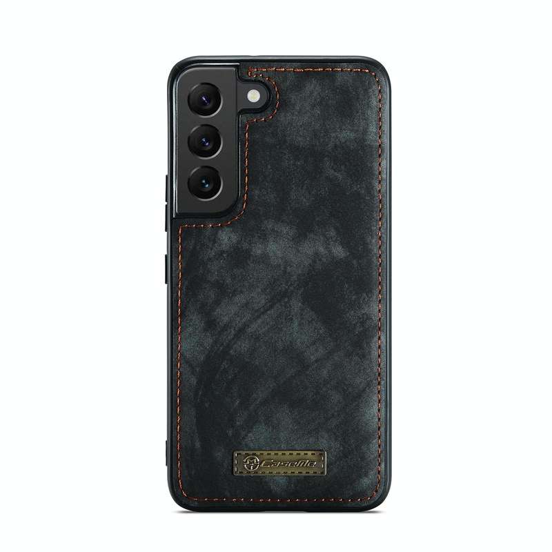 For Samsung Galaxy S22 5G CaseMe-008 Detachable Multifunctional Horizontal Flip Leather Case(Black)