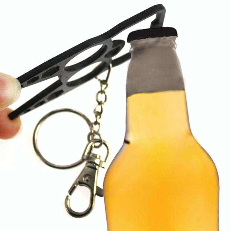 2 PCS 6 In 1 Multifunctional Keychain Zinc Alloy Bottle Opener(Bright Green)
