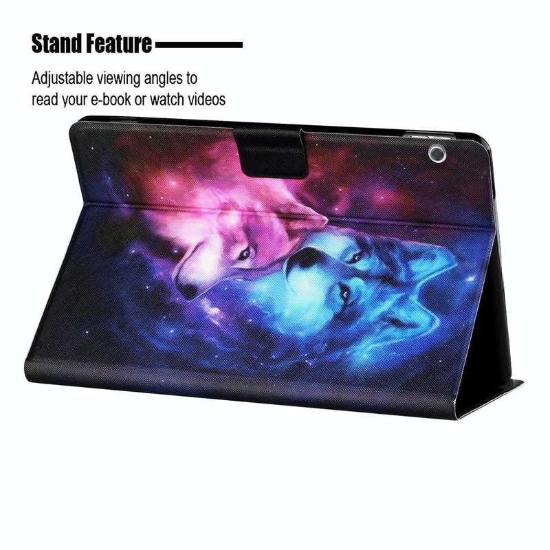 For Huawei MediaPad T5 10 inch Colored Drawing Horizontal Flip Leather Case with Holder & Card Sl...