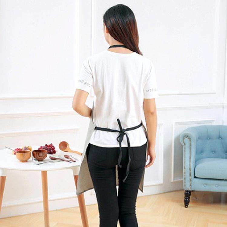 Animal Face Pattern Waterproof Sleeveless Thick Blouse Cotton Apron, Size:S(Gray)