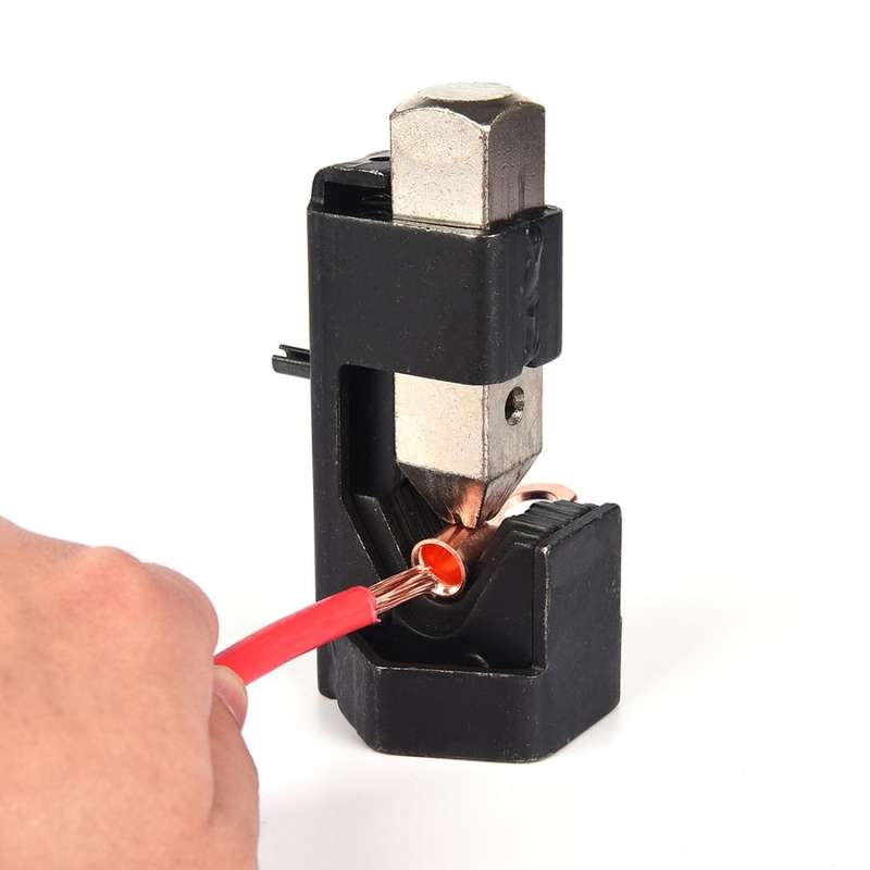 Car Battery Cable Hammer Crimper Hammer Lug Crimper Tool Pliers with T2 Copper 2 x 5/16 Heavy-dut...